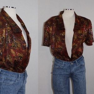 Miss Dorby Snakeskin Blouse